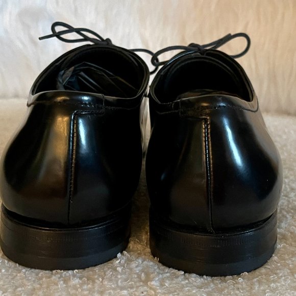 Prada Men\'s Black Apron Front Leather Derby Shoes NEVER WORN main image 5